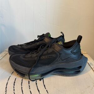 Nike Black and Neon Green Athletic Shoes